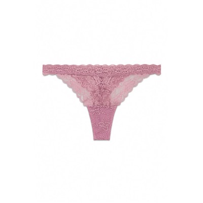 Tanga tira encaje rosa