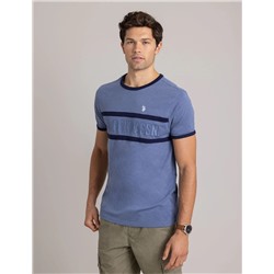 CREW NECK RINGER LOGO T-SHIRT