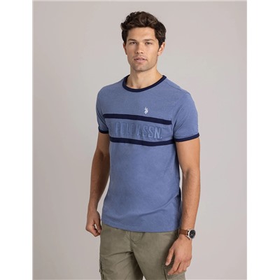 CREW NECK RINGER LOGO T-SHIRT