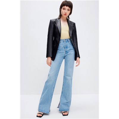 Chaqueta de piel Negro
