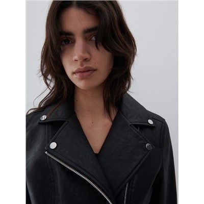 Klassische Lederjacke