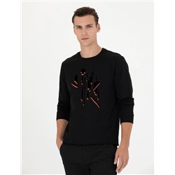 Siyah Regular Fit Sweatshirt