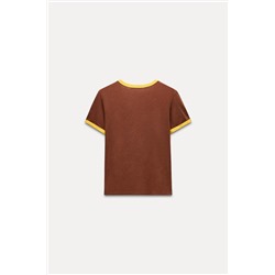 SLUB KNIT VARSITY T-SHIRT