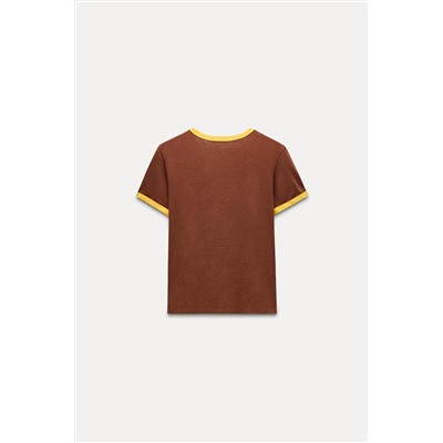 SLUB KNIT VARSITY T-SHIRT