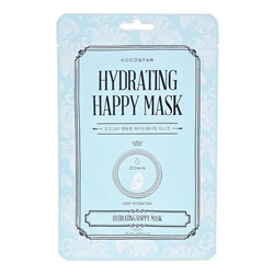 KOCOSTAR HYDRATING HAPPY MASK Увлажняющая тканевая маска для лица с океанической водой и экстрактом водорослей 23мл