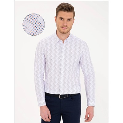 Çok Renkli Slim Fit Uzun Kollu Gömlek