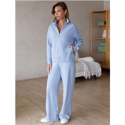 Бомбер среднего объема на молнии из петельчатого футера двухнитки с эластаном