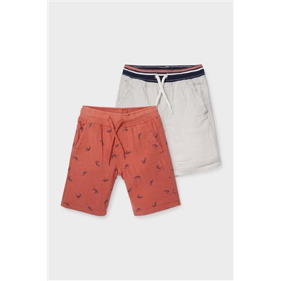 Multipack 2er - Bermudas - Leinen-Mix