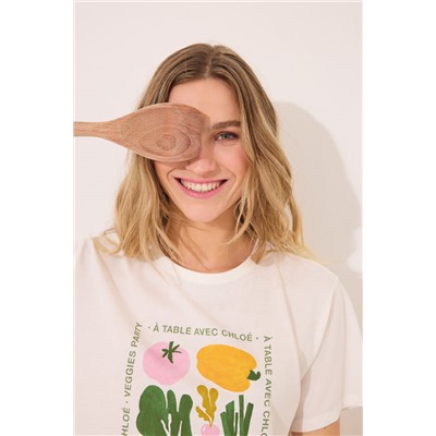 Camiseta manga corta 100% algodón "verduras"