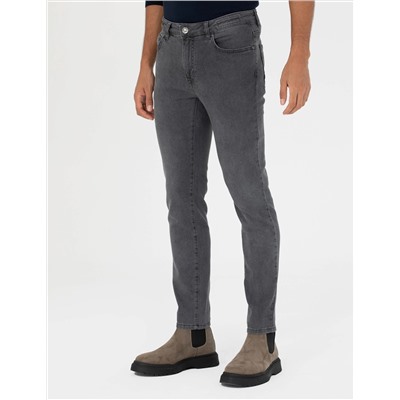 Antrasit Slim Fit Jean Pantolon