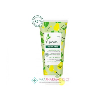 Klorane Junior Gel Douche 2-en-1 Corps & Cheveux Senteur Poire 200ml