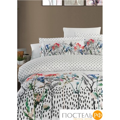 Постельное белье Карвен Stripe Satin с цветным принтом 1.5 спальное N249 -SB004(4пр.)