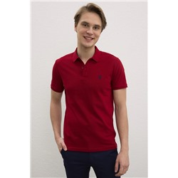 Erkek Bordo Basic Polo Yaka Tişört
