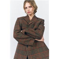ZW COLLECTION CHECK WOOL BLEND BLAZER