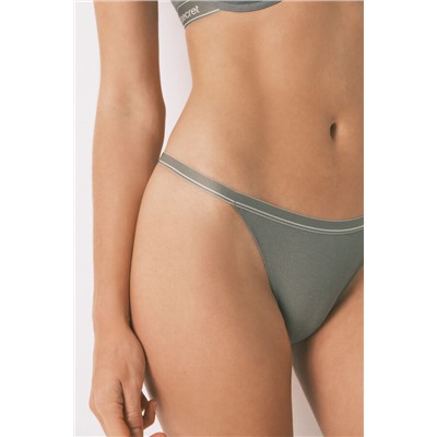 Tanga algodón rib kaki