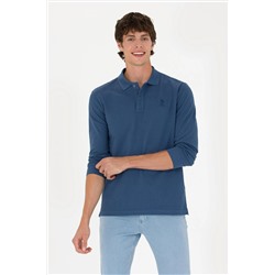 Erkek İndigo Basic Sweatshirt