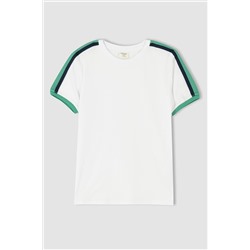 Defacto Erkek Çocuk Regular Fit Bisiklet Yaka Kısa Kollu Tişört Y6189A622SM