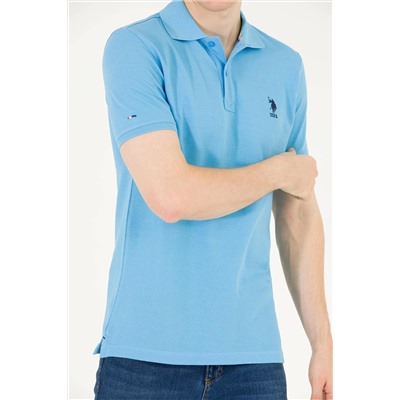 Erkek Turkuaz Basic Polo Yaka Tişört