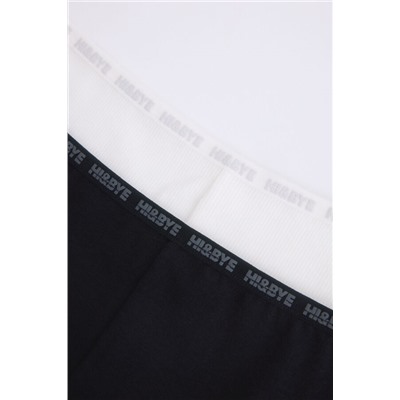 Pack 2 bragas bóxer negro, blanco