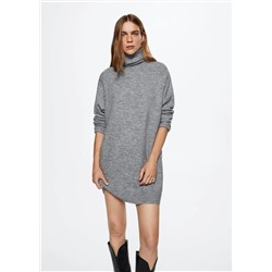 Vestido cuello alto -  Mujer | MANGO OUTLET España