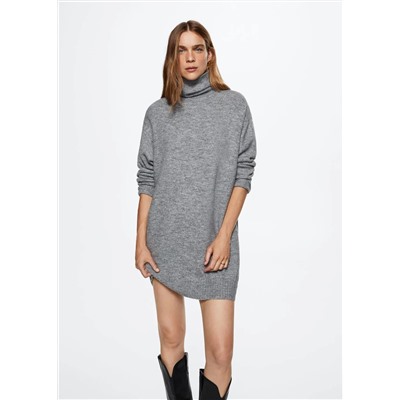 Vestido cuello alto -  Mujer | MANGO OUTLET España