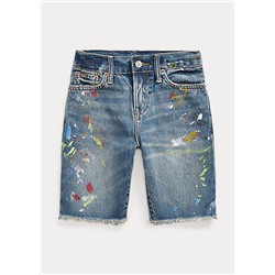 Boys 8-20 Paint-Splatter Sullivan Slim Denim Short
