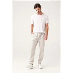 Avva Erkek Taş Yandan Cepli Beli Lastikli Keten Dokulu Relaxed Fit Rahat Kesim Pantolon E003052