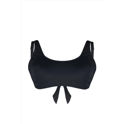 Siyah Kare Yaka Bralette Büyük Beden Bikini Üstü TBBSS23CT00005