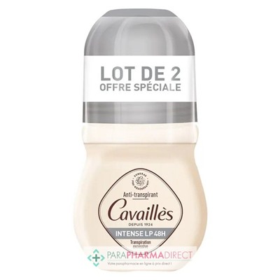 Cavaillès - Intense LP 48H - Transpiration Excessive - Déodorant Roll-On 2x50 mlLot  × 2
