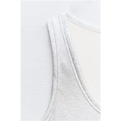 RIBBED METALLIC T-SHIRT