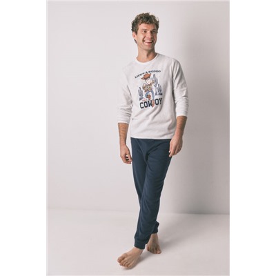 Pijama largo hombre polar "Woody cowboy"