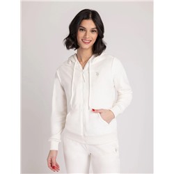 VELOUR ZIP UP HOODIE