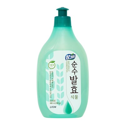 LION CHARMGREEN Pure Fermentation Средство для мытья посуды, овощей и фруктов Горные травы 480мл
