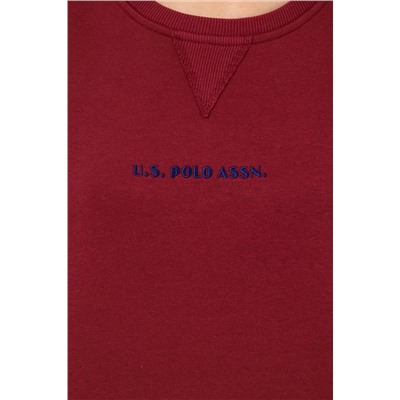 Kadın Kırmızı Bisiklet Yaka Sweatshirt