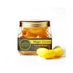 Коконы тутового шелкопряда скраб-мыло для лица Phutawan / Magic Cocoon Facial Soap