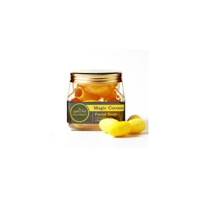 Коконы тутового шелкопряда скраб-мыло для лица Phutawan / Magic Cocoon Facial Soap