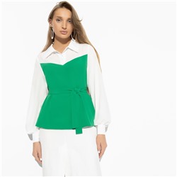 Блуза, С высоты очарования (sexy green, с поясом)