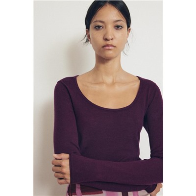 PLAIN KNIT TOP