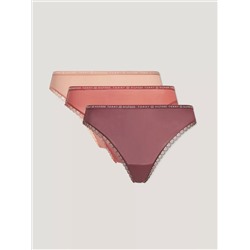Tommy Logo Lace Thong 3-Pack