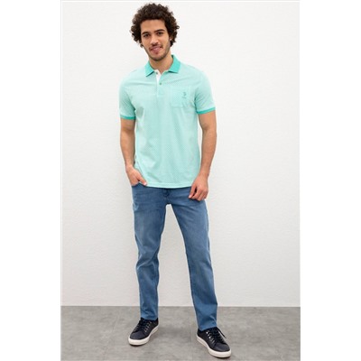 Erkek Mint Polo Yaka Tişört