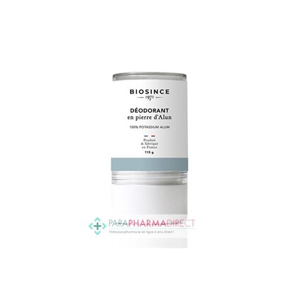 BioSince 1975 Déodorant Corporel en Pierre d'Alun BIO 115g