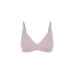 Sujetador triangular algodón beige