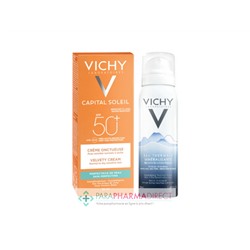 Vichy Capital Soleil SPF50+ Crème Onctueuse Visage Très Haute Protection 50ml + Eau Thermale 50ml OFFERTE