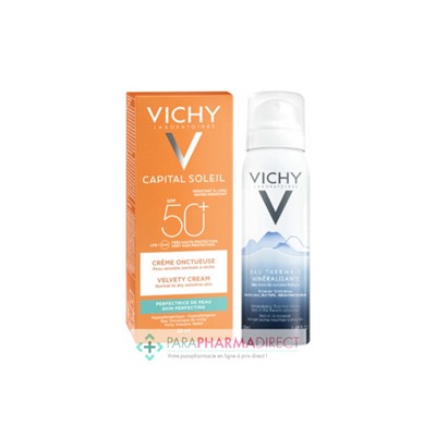Vichy Capital Soleil SPF50+ Crème Onctueuse Visage Très Haute Protection 50ml + Eau Thermale 50ml OFFERTE