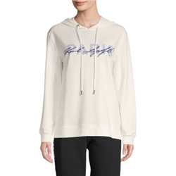 Karl Lagerfeld Paris Cotton-Blend Logo Hoodie