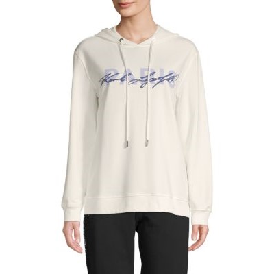 Karl Lagerfeld Paris Cotton-Blend Logo Hoodie