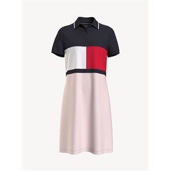 TOMMY HILFIGER ESSENTIAL FLAG POLO DRESS