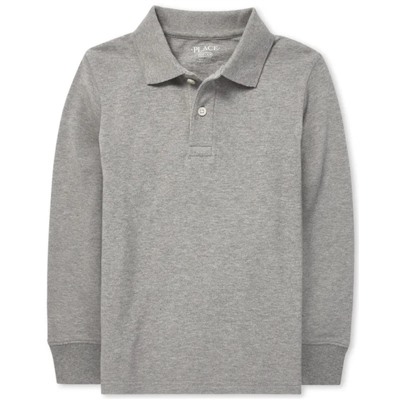 Boys Uniform Long Sleeve Pique Polo