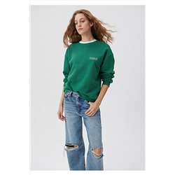 Mavi Logo Baskılı Yeşil Sweatshirt 1611656-71874