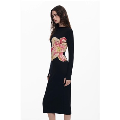 Vestido largo orquídea